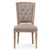Baxton Studio Estelle Oak Beige Button-tufted Upholstered Dining Chair 120-6672